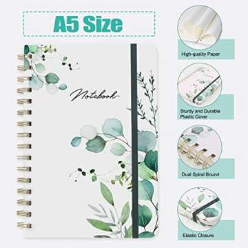 Stylish EOOUT Spiral Notebook - Perfect for Work or School