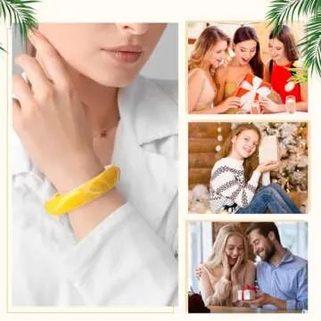 Landical 4 Pcs Colorful Square Acrylic Resin Bangle Bracelet Wide Geometric Irregular Wristbands Women(Classic Colors)