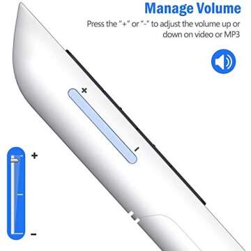 DinoFire Red Light Wireless Presenter, Powered by AAA (Not Included) Hyperlink Volume Control Presentation Clicker, RF 2.4GHz PowerPoint Clicker Presentation Remote Control Slide Clicker Advancer