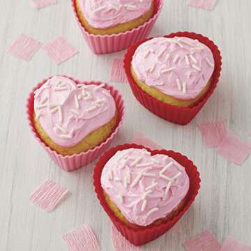 Wilton Heart Silicone Baking Cups, 12 Count