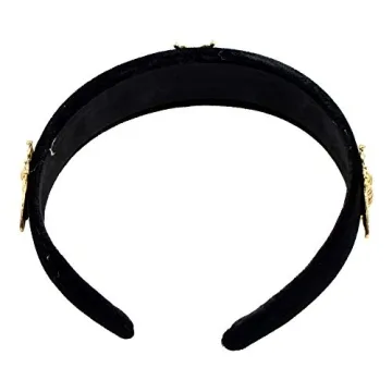 Vintage Black Pearl Bead Flower Hairbands for Women