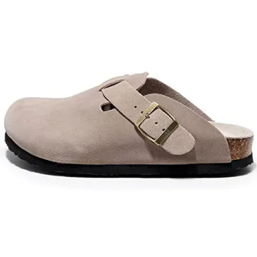 Women's Clogs with Arch Support and Adjustable Buckle
