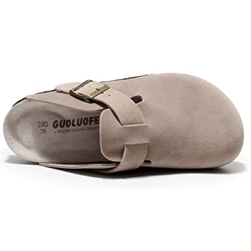 Women's Clogs with Arch Support and Adjustable Buckle