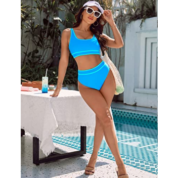 BMJL High Waisted Sporty Bikini Set for Women