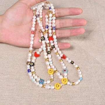 Trendy Y2K Pearl Necklace for Women | Handmade Gift