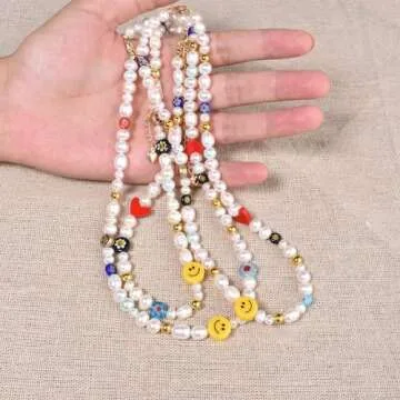 Trendy Y2K Pearl Necklace for Women | Handmade Gift