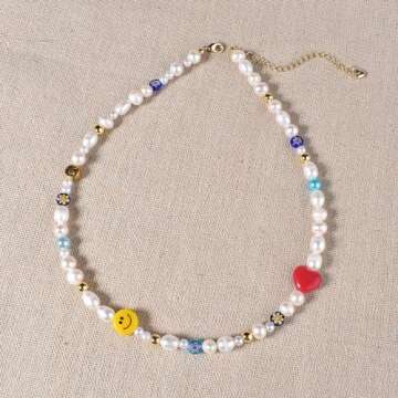 Trendy Y2K Pearl Necklace for Women | Handmade Gift