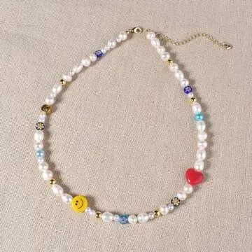 Trendy Y2K Pearl Necklace for Women | Handmade Gift