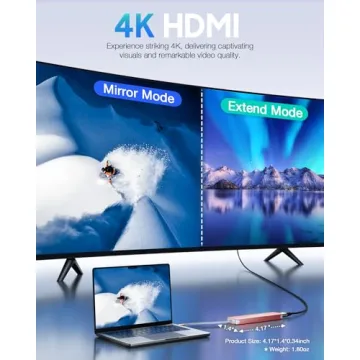 Hiearcool 7-in-1 USB C Hub for MacBook & More - Rose Gold