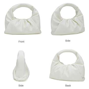 Stylish CATMICOO Cloud Hobo Handbag for Women in White