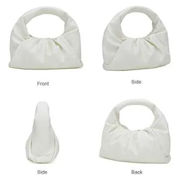 Stylish CATMICOO Cloud Hobo Handbag for Women in White