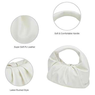 Stylish CATMICOO Cloud Hobo Handbag for Women in White