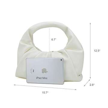 Stylish CATMICOO Cloud Hobo Handbag for Women in White