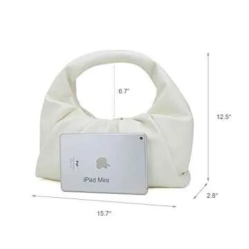 Stylish CATMICOO Cloud Hobo Handbag for Women in White