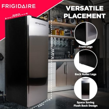 Frigidaire EFRF696-AMZ Upright Freezer 6.5 cu ft Stainless Platinum Design Series, Silver