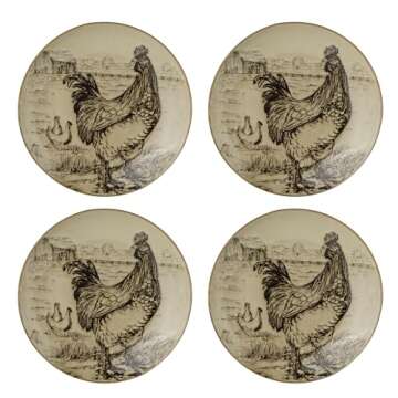 Elegant Pfaltzgraff Homespun Rooster Dinnerware Set
