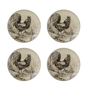 Elegant Pfaltzgraff Homespun Rooster Dinnerware Set