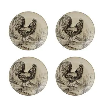 Elegant Pfaltzgraff Homespun Rooster Dinnerware Set