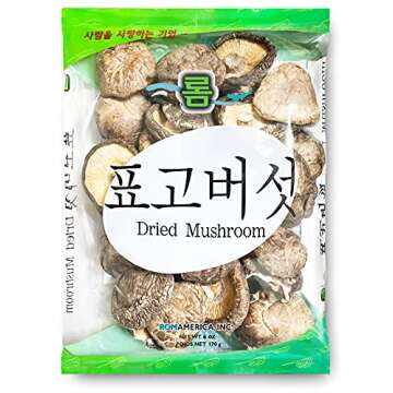 ROM AMERICA Premium Dried Whole Shiitake Mushroom - Delicious & Nutritious Superfood