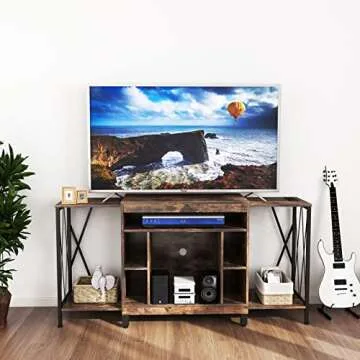 Furniouse TV Stand for 65" TVs - Adjustable & Stylish