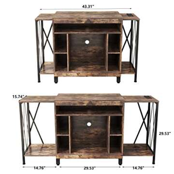 Furniouse TV Stand for 65" TVs - Adjustable & Stylish