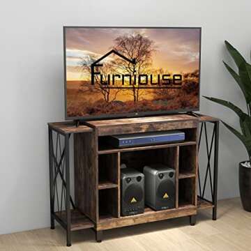 Furniouse TV Stand for 65" TVs - Adjustable & Stylish