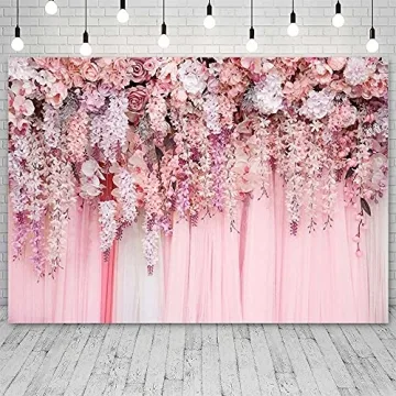 Pink Floral Wall Backdrop for Events and Photography