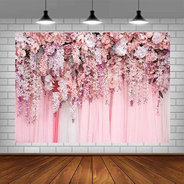 Pink Floral Wall Backdrop for Events and Photography