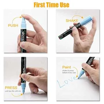 GOTIDEAL Liquid Chalk Markers, 30 colors Premium Window Chalkboard Neon Pens, Including 4 Metallic Colors, Painting and Drawing for Kids and Adults, Bistro & Restaurant, Wet Erase - Reversible Tip