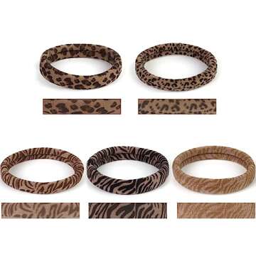 Qarwayoc 50PCS Seamless Hair Ties for All Hair Types