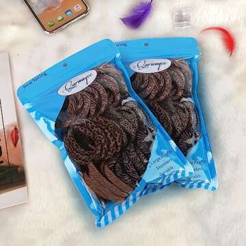 Qarwayoc 50PCS Seamless Hair Ties for All Hair Types
