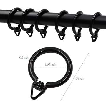 ZOCONE Adjustable Rust-free Tension Curtain Rod 51-168 Inch