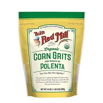 Organic Corn Grits/Polenta - Fast Cooking, Vegan Friendly