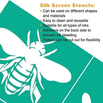 BOOLOOEN Silk Screen Stencils - Self-Adhesive Mesh Transfers for Creative DIY Projects