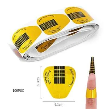 400 Pieces Nail Form Guide Stickers, Horseshoe-shaped Nail Extension Art Tips Guide Decal UV Gel Tools for Women Girls Nail Salon DIY Supplies