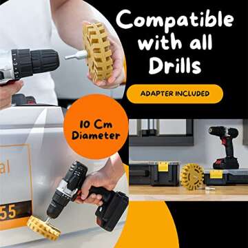 Whizzy Wheel 4 Inch Decal Remover Eraser Wheel - Easily Remove Car Stickers, Adhesive, Glass, Metal,...