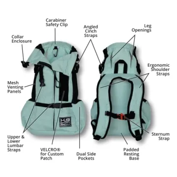 K9 Sport Sack | Dog Carrier Adjustable Backpack (Medium, Air 2 - Summer Mint)