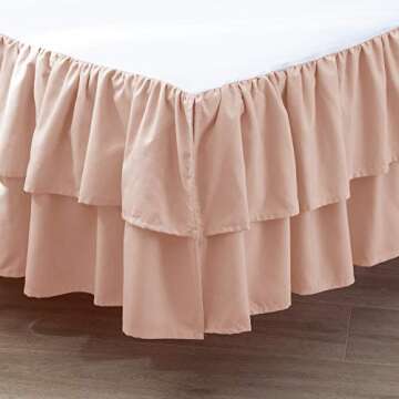 Elegant Pink Crib Bed Skirt for Baby Girl's Nursery