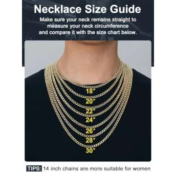 Neck Chain 22” Men's Gold Stainless Steel Cuban Curb Necklace 9mm 20inches Hip Hop Jewelry