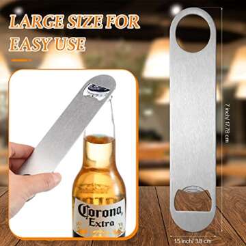 Pack of 20 Flat Bottle Opener Stainless Steel Beer Openers Bottle Opener Blanks Heavy Duty Bar Funny...