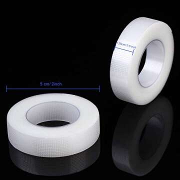 Lash Tape, fenshine 8 Rolls PE Micropore Medical Tape for Eyelash Extension, Fabric Tape For False E...