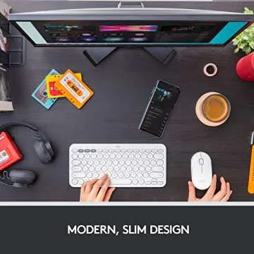 Logitech Pebble M350 Wireless Mouse - Quiet and Slim Design