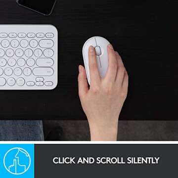 Logitech Pebble M350 Wireless Mouse - Quiet and Slim Design