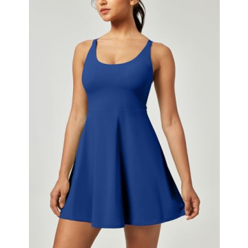 Heathyoga Womens Tennis Dress Built-in Bra & Shorts