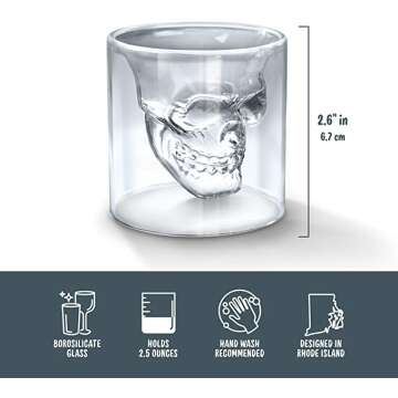 Fred DOOMED Crystal Skull Shotglass - Unique Gift Idea
