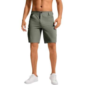 Dababell Men's Cargo Shorts with Quick-Dry & 5 Pockets