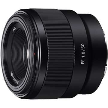 Sony FE 50mm F1.8 Full-Frame Prime E-Mount Lens SEL50F18F Bundle with 49mm Multicoated UV Protective...