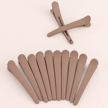 Shop YISSION No Crease Duck Billed Hair Clips - 12 PCS Matte Khaki