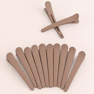Shop YISSION No Crease Duck Billed Hair Clips - 12 PCS Matte Khaki