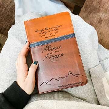 Personalized NIV Study Bible, Elegant Tan/Brown Faux Leather, Unique Engraving, Perfect Gift for All...